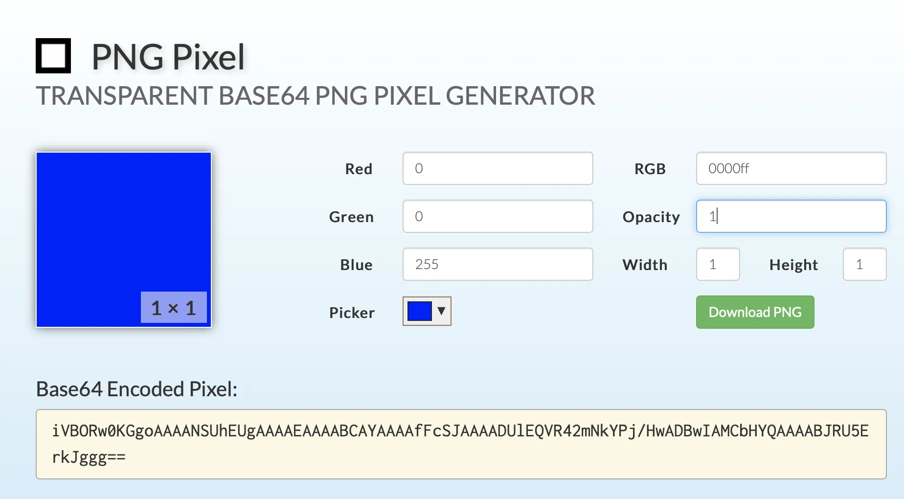 Generating the PNG is easy