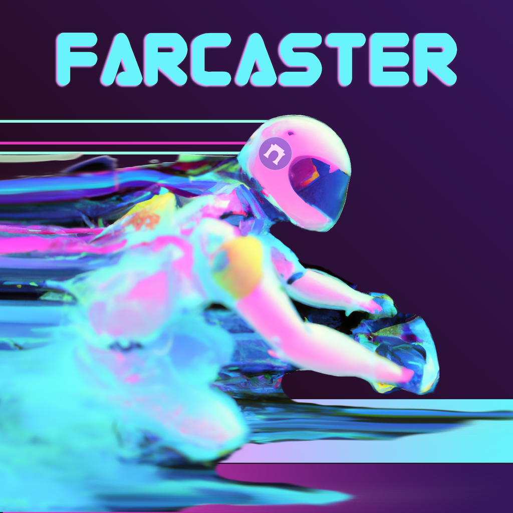 Image of AI-generated artwork promoting the Farcaster brand