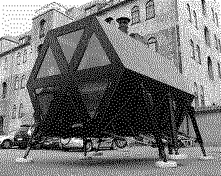 Dithered photograph: Six-legged frame, by N55